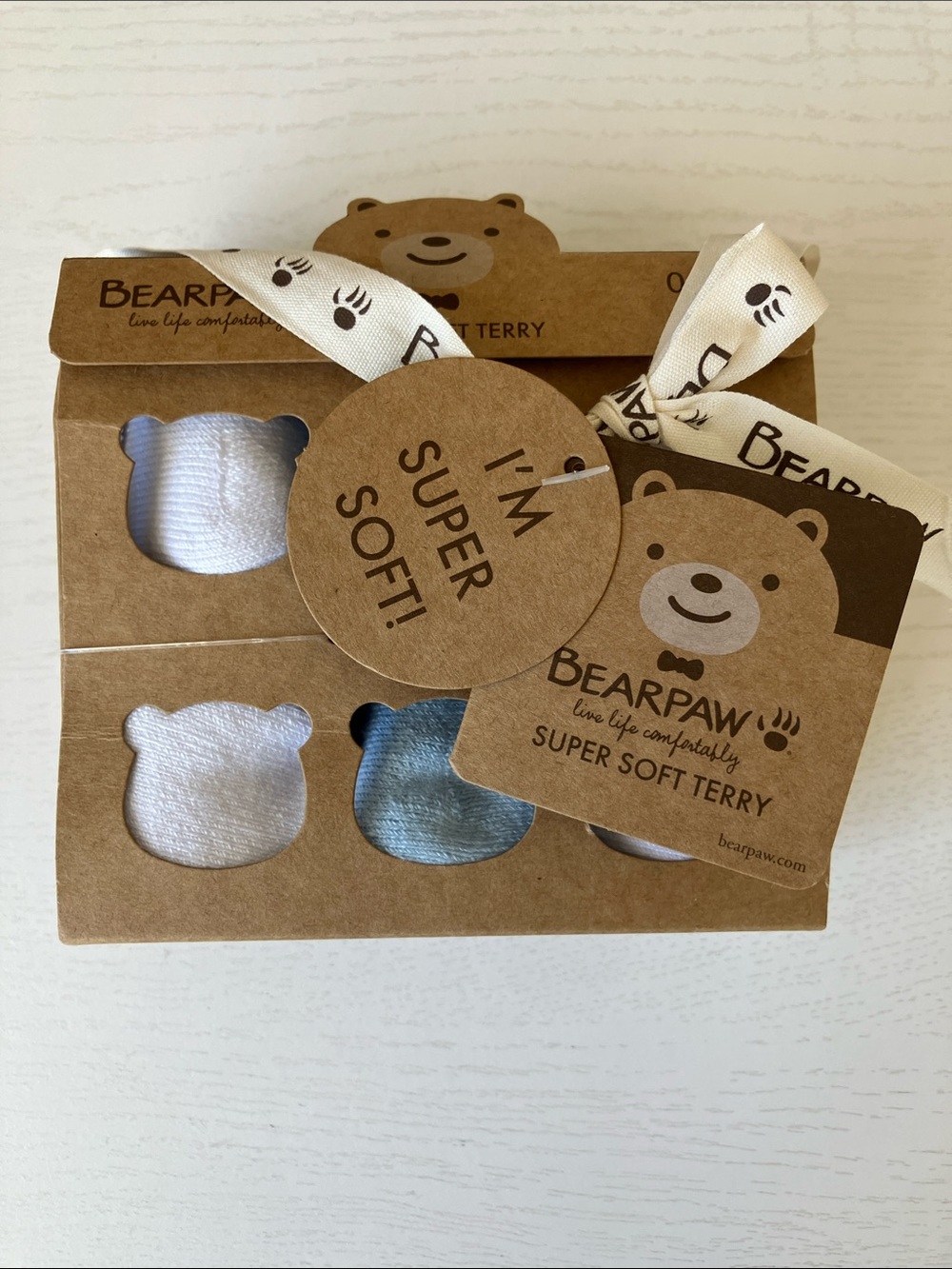 BearPaw Infant Super Soft Terry Socks-6 Pair (Size 0-6 Months) NWT